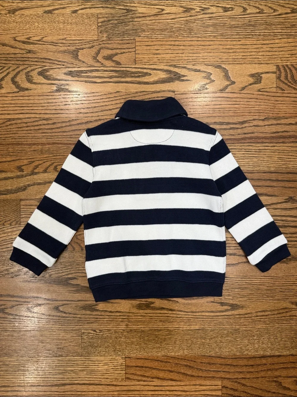 Boy’s Ralph Lauren Navy & White Striped Shawl-Collar Sweater Size 24 M